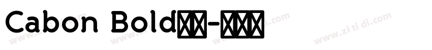 Cabon Bold粗体字体转换
